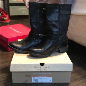 Distressed black Sonoma boots, barely worn.